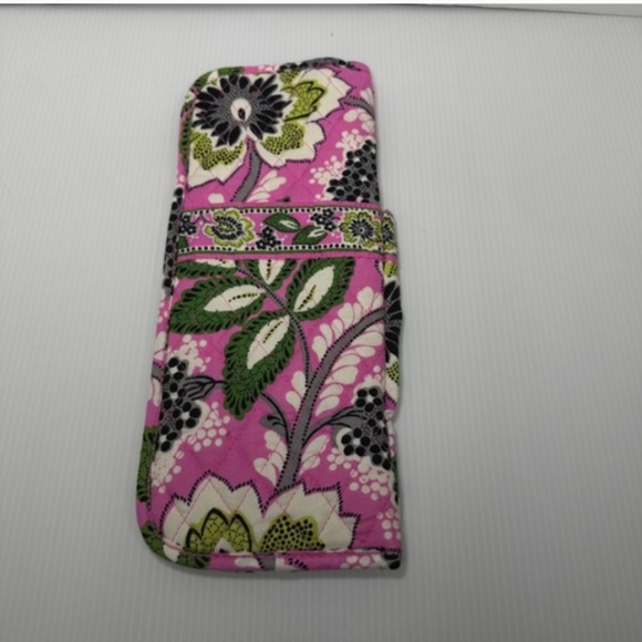Vera Bradley Priscilla Pink Curling Iron Straightener Cosmetic Heat Proof Cover - Picture 3 of 5